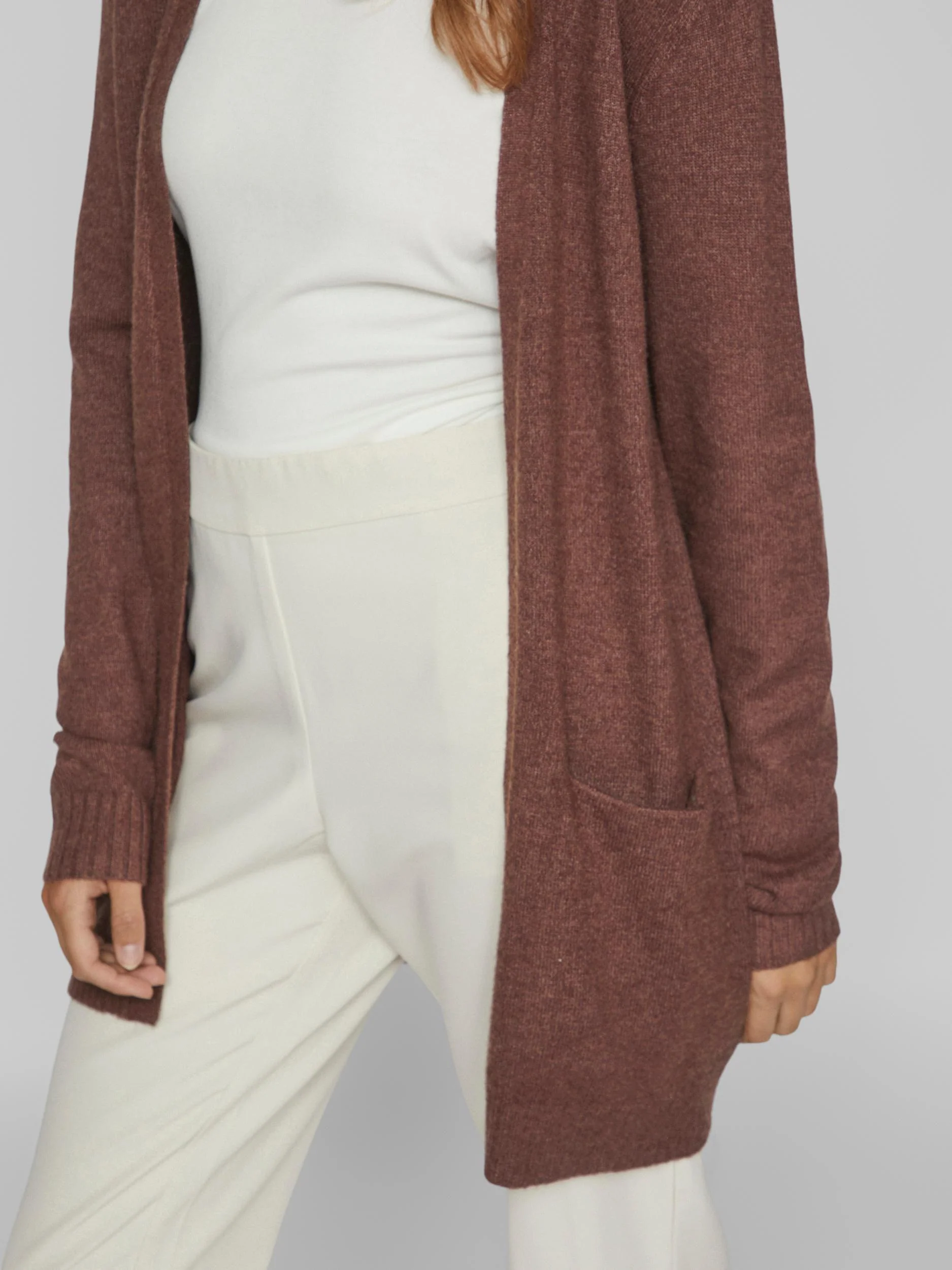 Vila  Viril åben cardigan - Shaved Chocolate