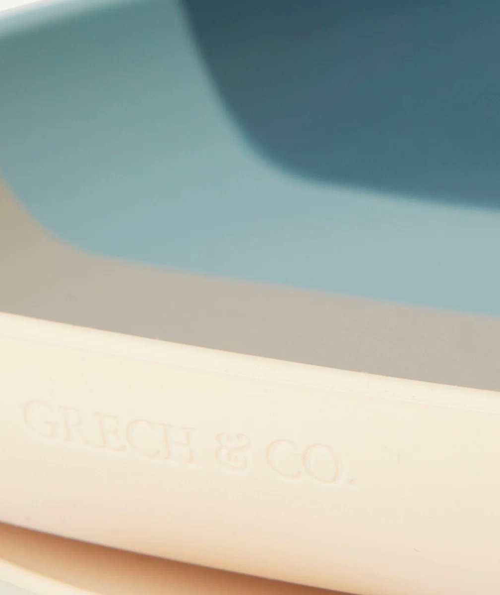 GRECH & CO.ASSIETTE BLEUE ENFANT EN SILICONE