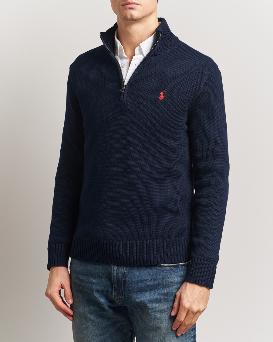 Polo Ralph Lauren Cotton Pullover Half-Zip Hunter Navy