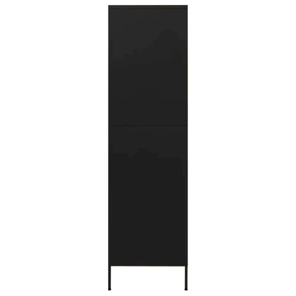 vidaXL - Kledingkast - Zwart - Staal