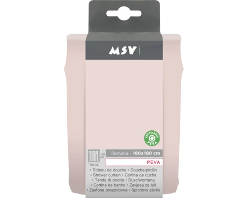 MSV ROMANA douchegordijn 180 x 180 cm roze 149583