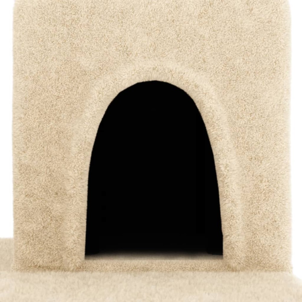 Arbre à chat avec griffoirs en sisal crème 154 cm