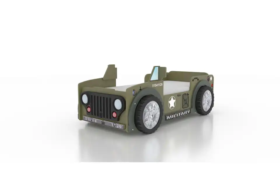 Autobett Jeep Autobett Military Grün