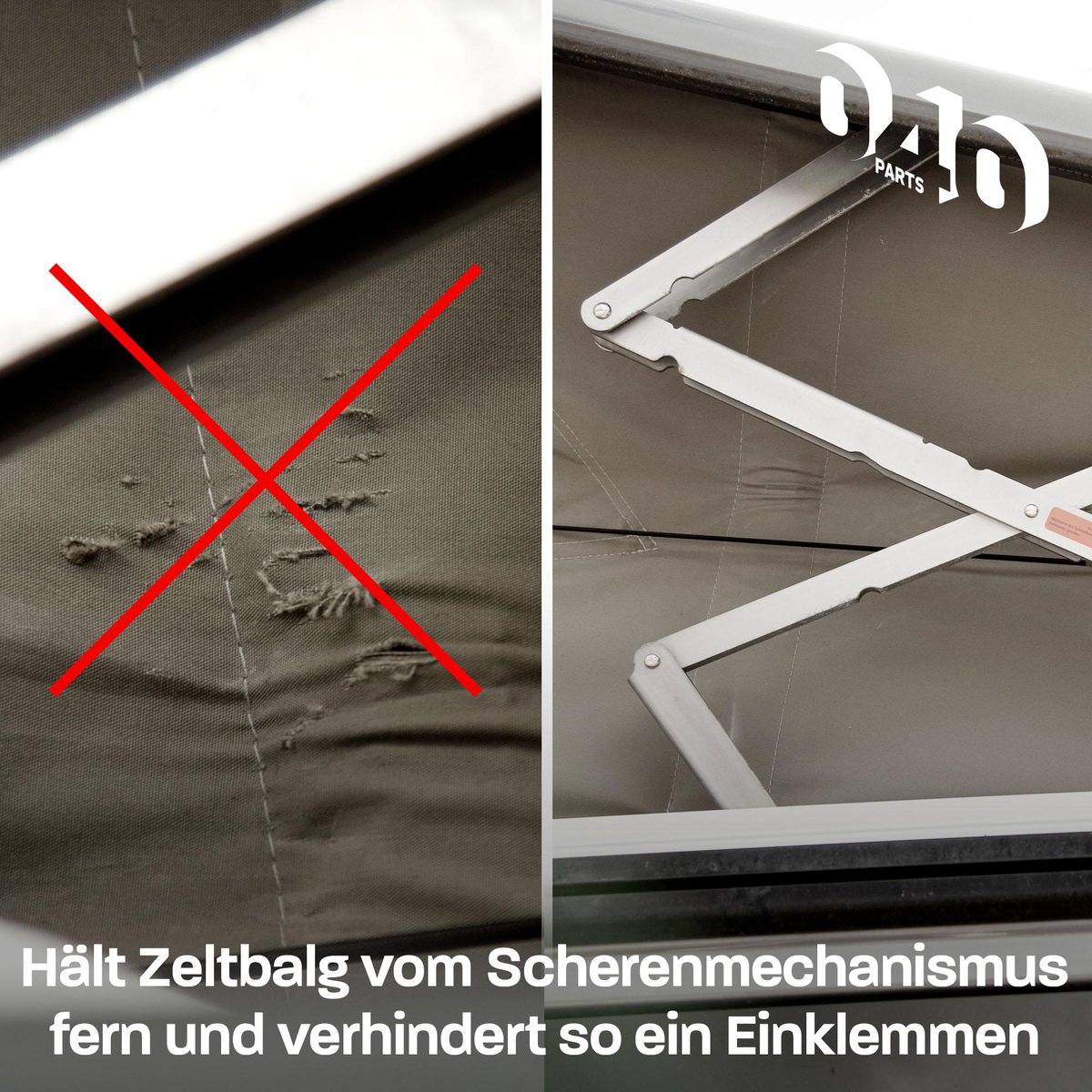 040Parts Hefdak spanelastiek  - VW T4 camper