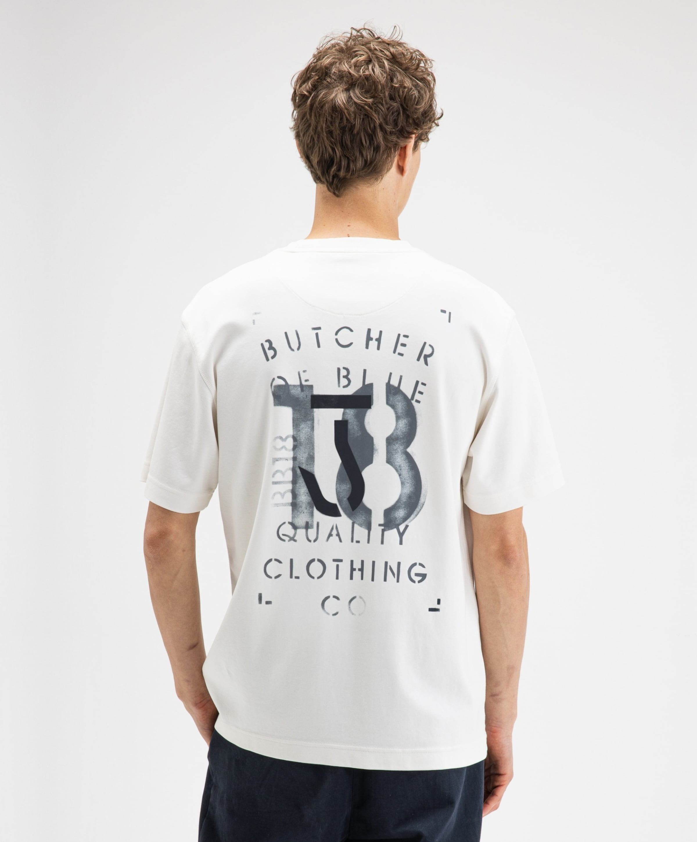 Butcher of Blue Heren T-shirt ecru