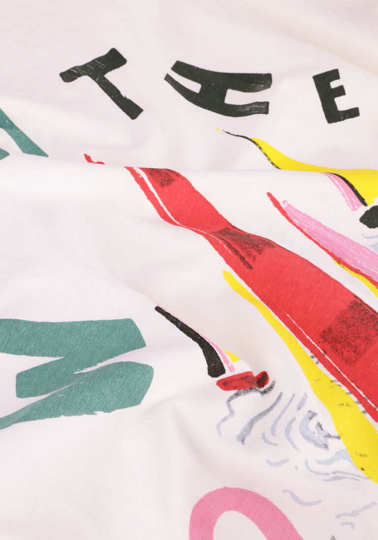 SCOTCH & SODA witte scotch & soda t-shirt front back artwork t-shirt