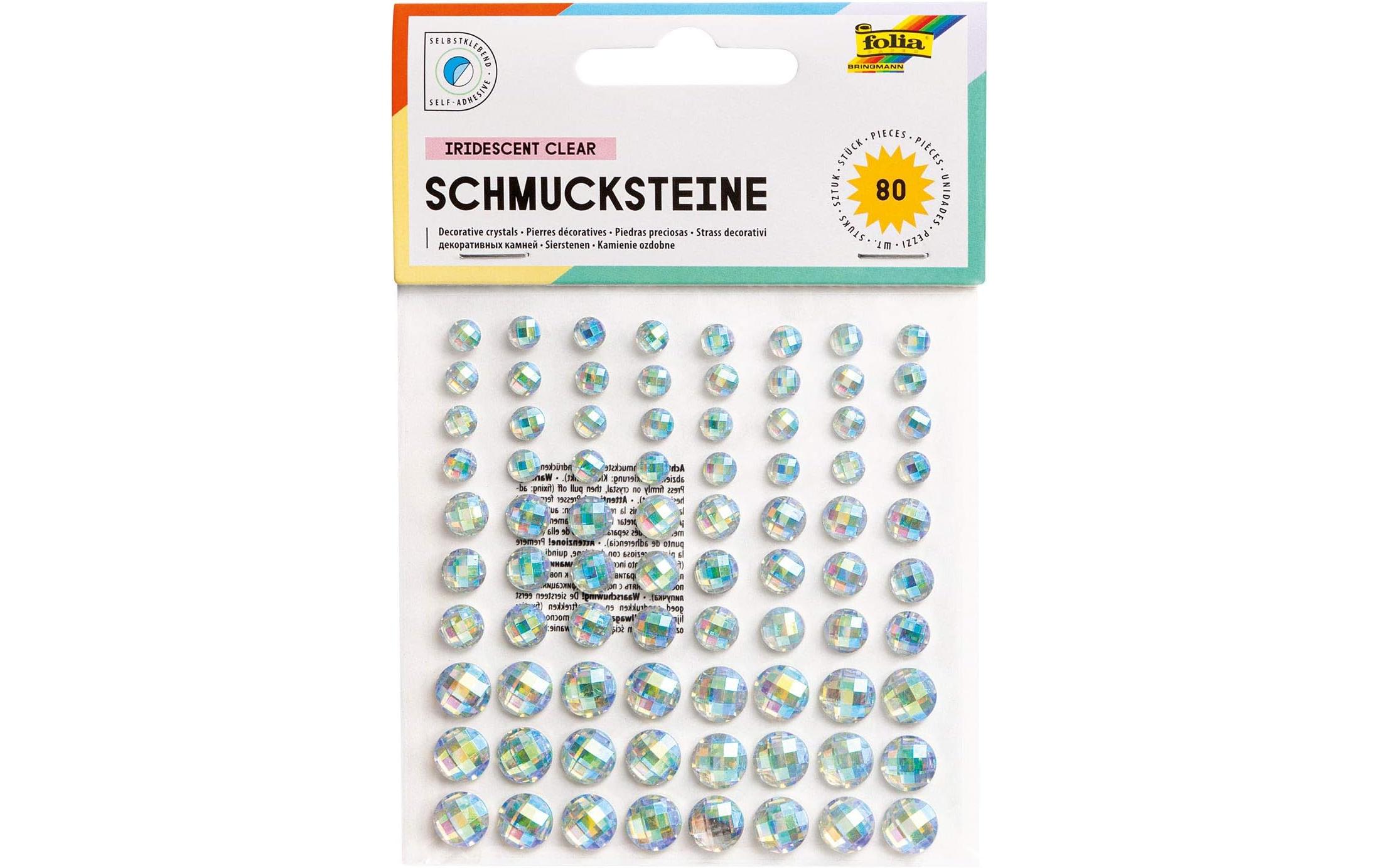 Schmucksteine Iridescent Clear 80 StückDekosteine Kristall