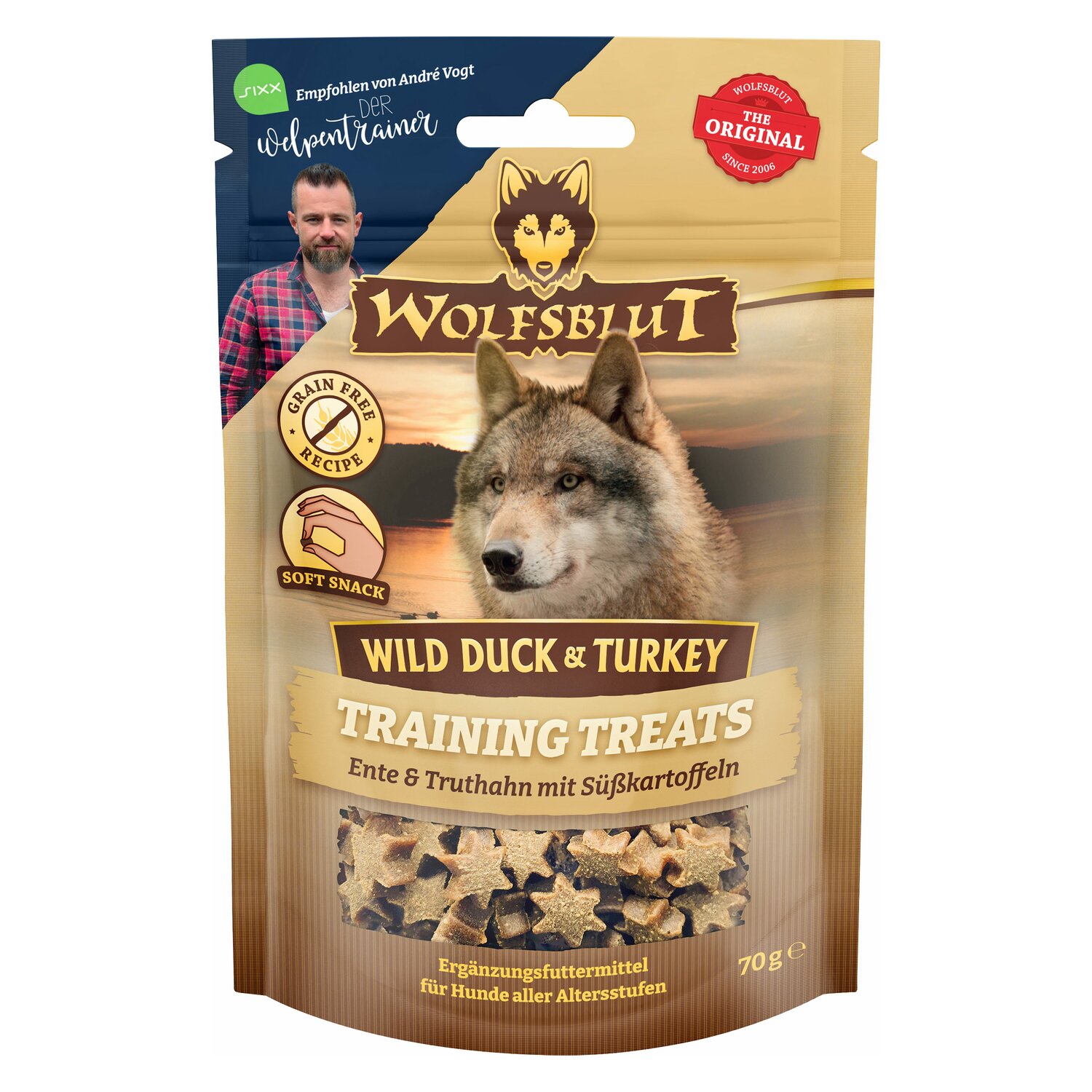 WOLFSBLUT Hundesnack Trainings Treats - 70 g - Ente/Truthahn