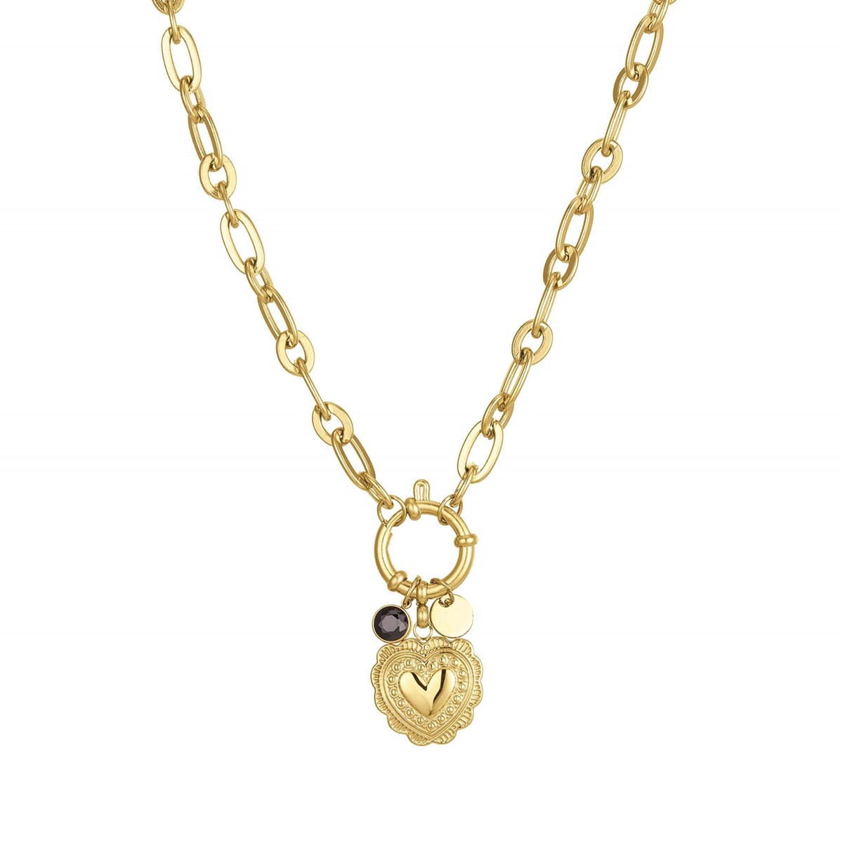 Collier Amok acier doré or