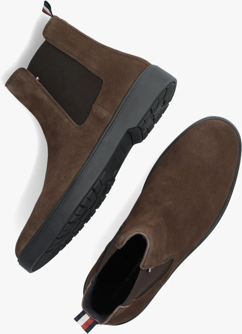 TOMMY HILFIGER bruine tommy hilfiger chelsea boots classic hilfiger suede chelsea