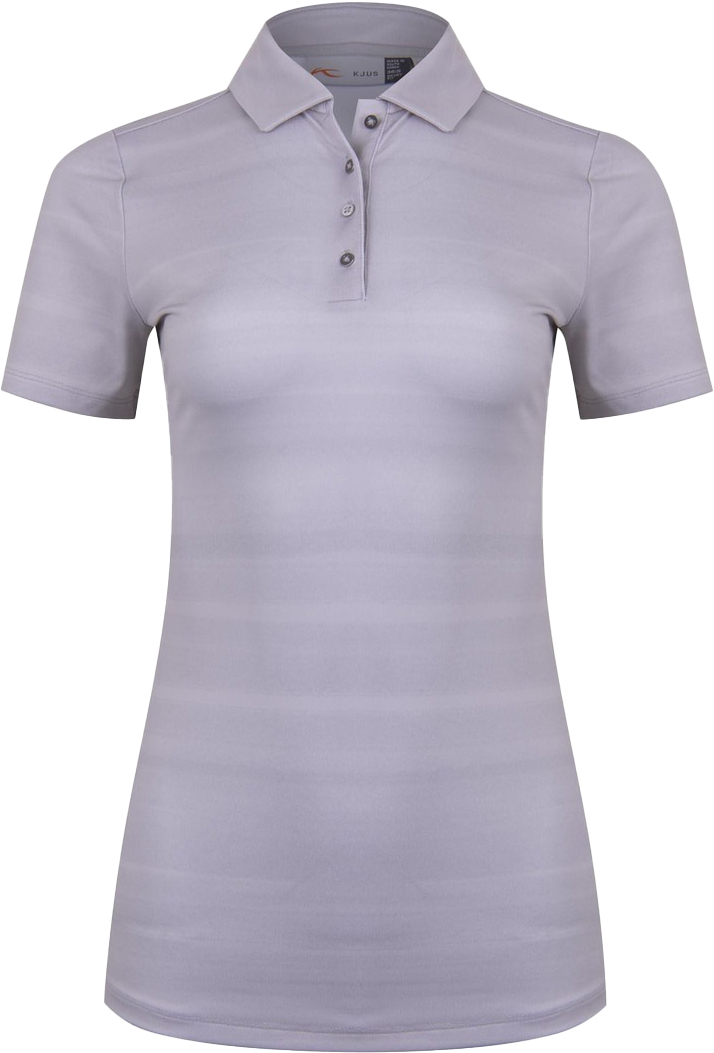 Enya Printed Polo S/S Dame Alloy/White