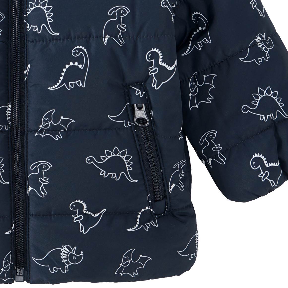 Topomini Baby Steppjacke mit Dino allover dunkelblau