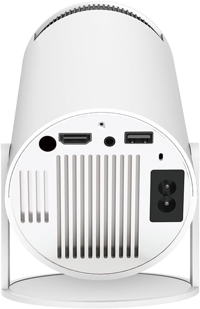 NÖRDIC Mini Portable Projector – 720p HD-understøttelse, Android 11, WiFi 6, BT 5.0, 180° rotation, hjemmebiografprojektor