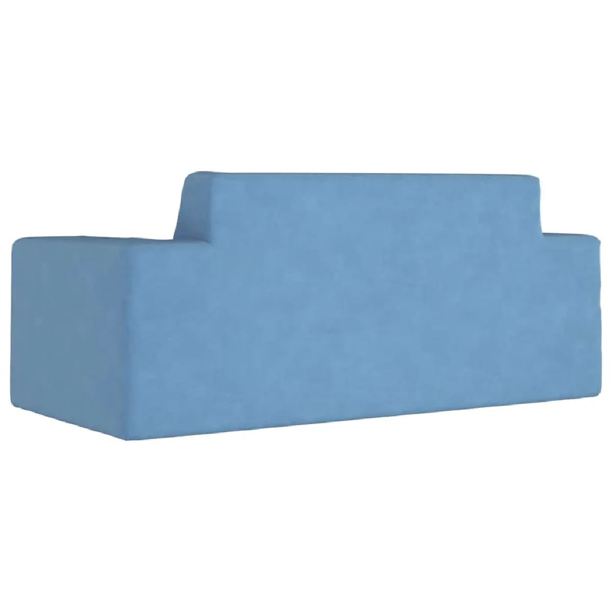 Vidaxl Canapé pour enfants à 2 places bleu