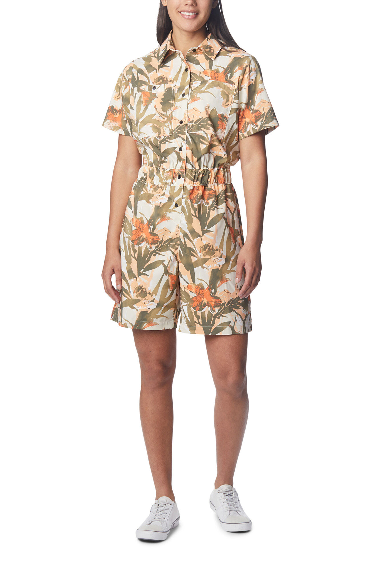 Macacão curto feminino Columbia Silver Ridge Utility™ - Marrom