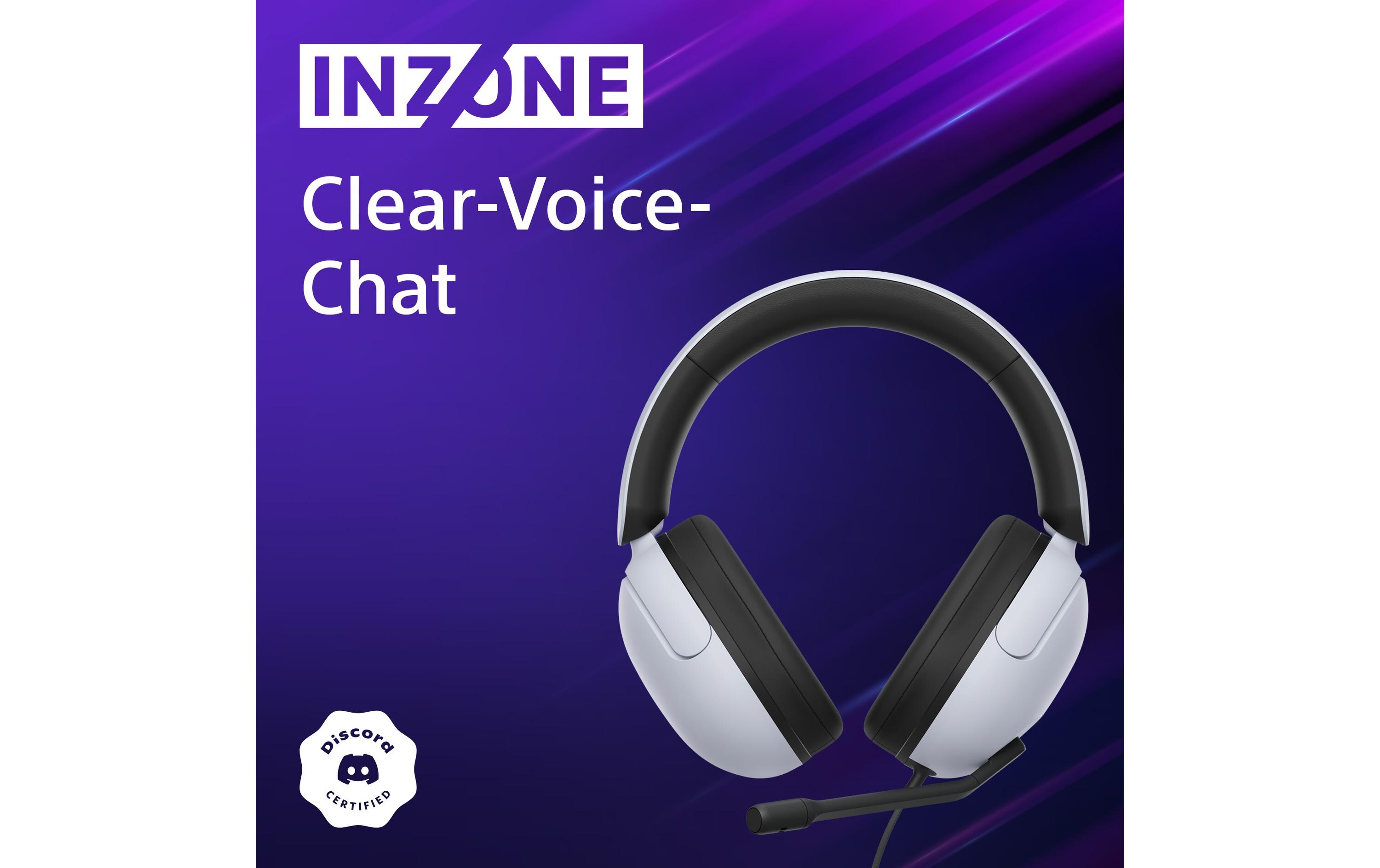 Headset INZONE H3 WeissKabelgebundenes Gaming-Headset für die PS5 und den PC