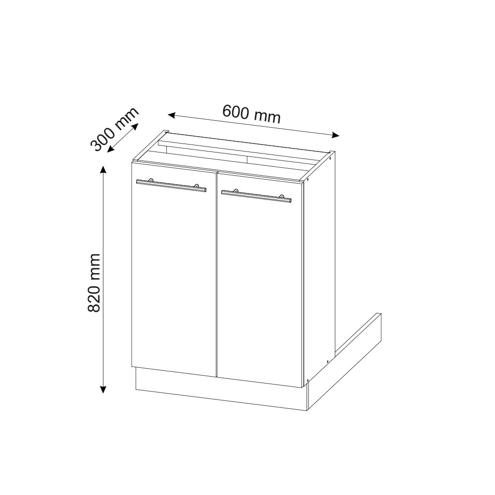 Vicco Regalinselunterschrank Küchenschrank Küchenmöbel Fame-Line Eiche Bordeaux Rot 60 cm modern Hochglanz Küche Einbauküche Kücheninsel Drehtür Einlegeboden Blende Küchenunterschrank Küchenzeile