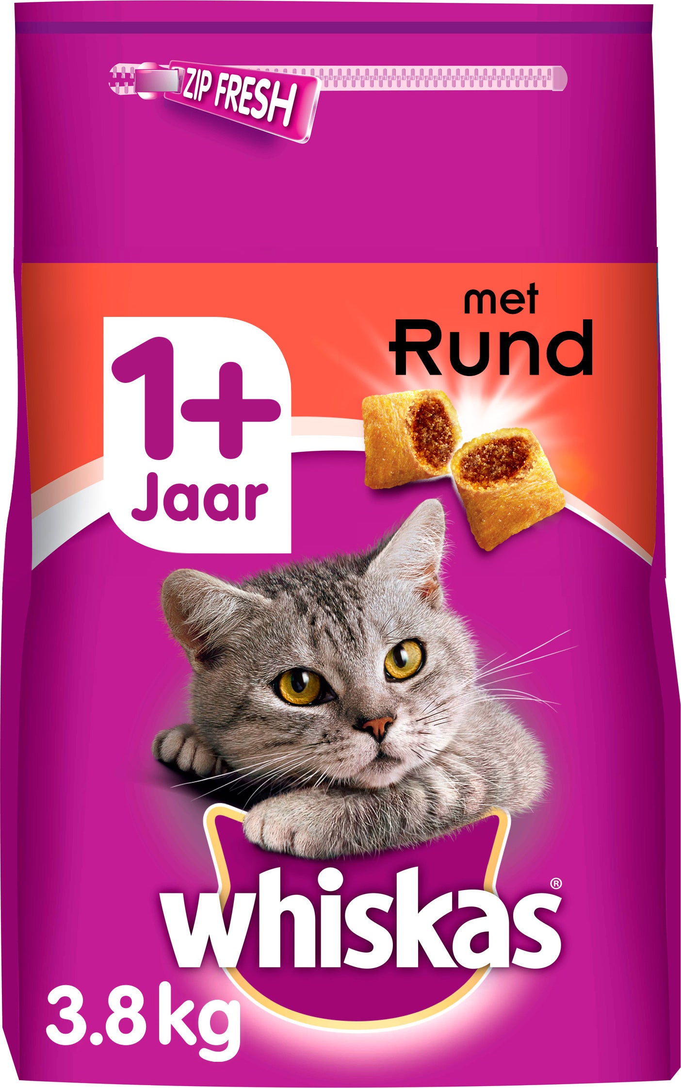 Whiskas kattenvoer adult rund 3,8 kg