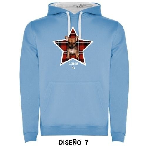 Moletom xadrez personalizado em azul claro