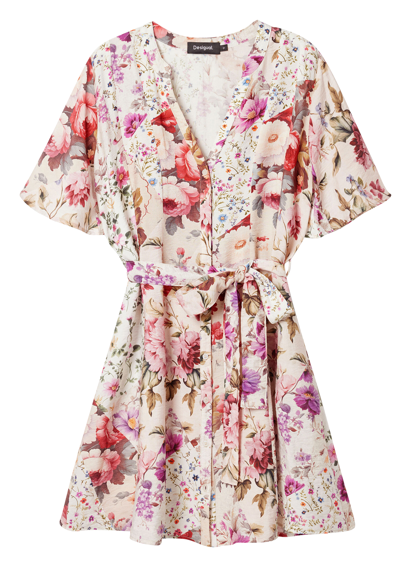 Robe chemise courte imprimée| Multicolore