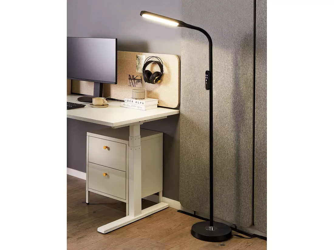 Lampadaire LED ARIES Avec variateur Métal Noir