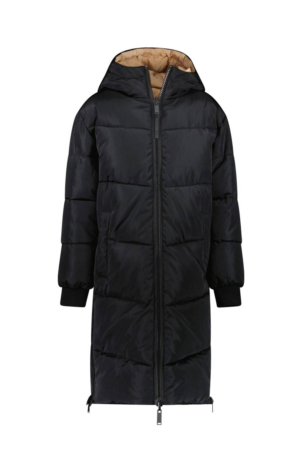 Cars reversible gewatteerde winterjas SALY zwart/bruin