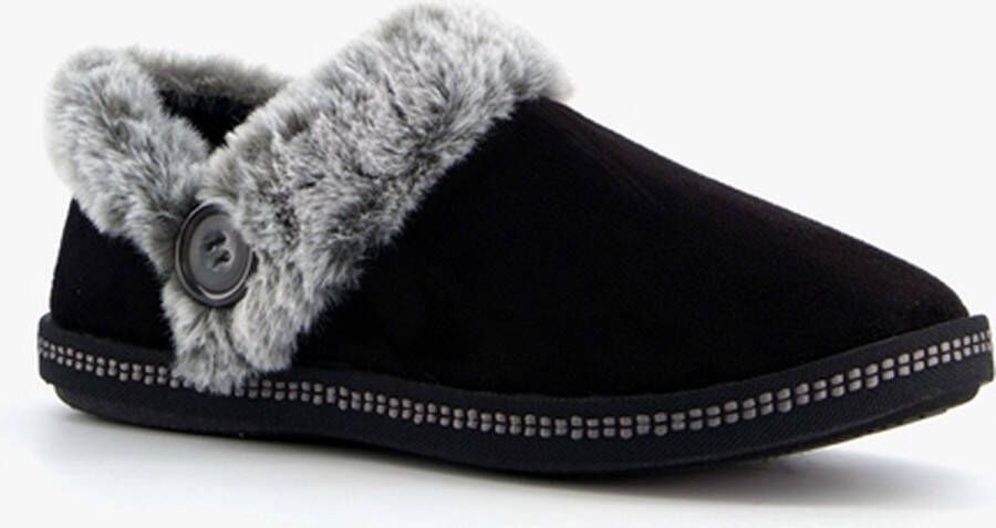 Skechers Cozy Campfire gevoerde dames pantoffels Zwart Maat Extra comfort Memory Foam36