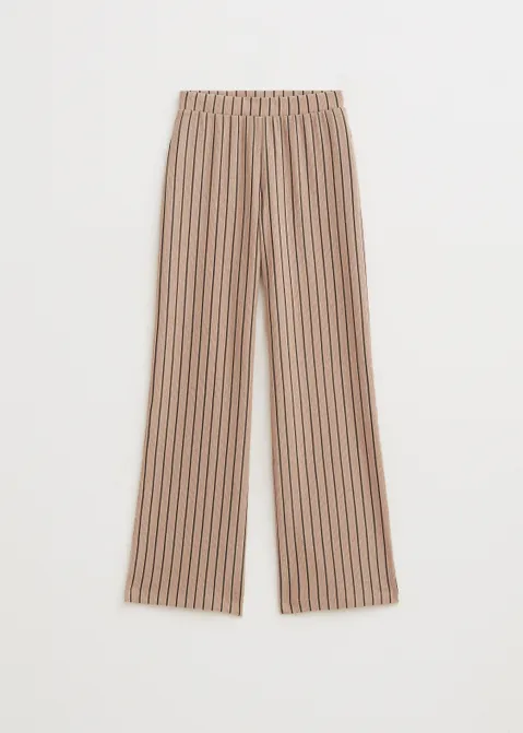 Jersey broek met structuur roze (NUDE)