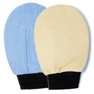 GANT DOUBLE FACE MICROFIBRE ET PEAU CHAMOISEE