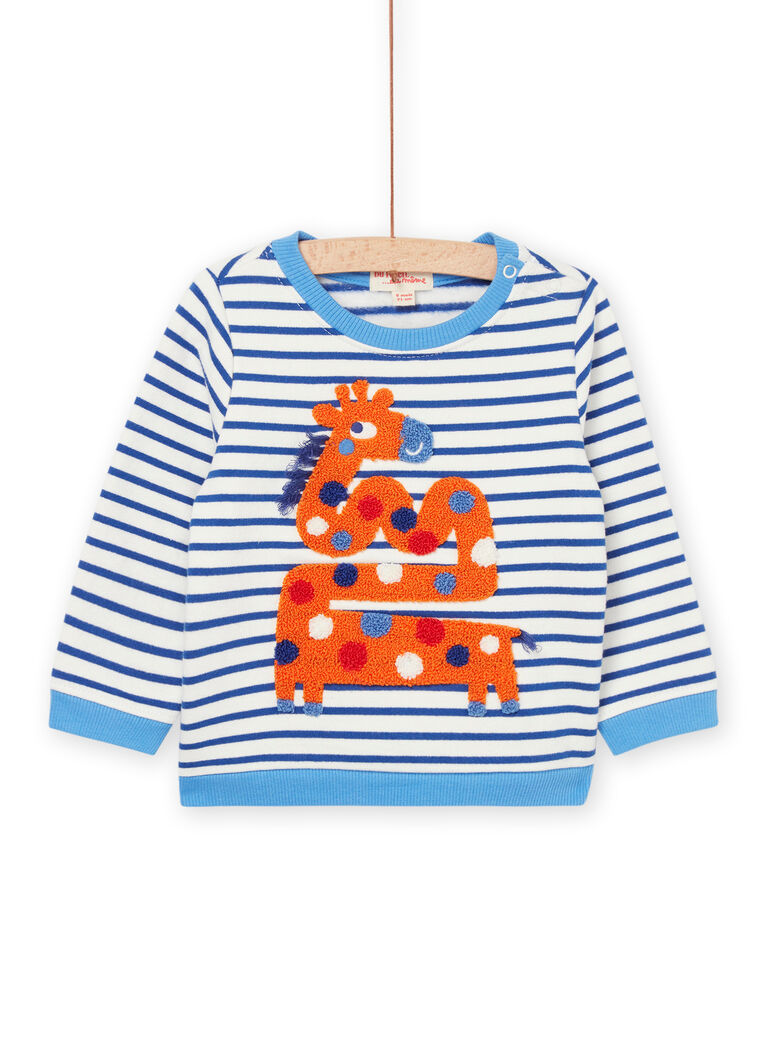 T-shirt à motif girafe en broderie bouclette