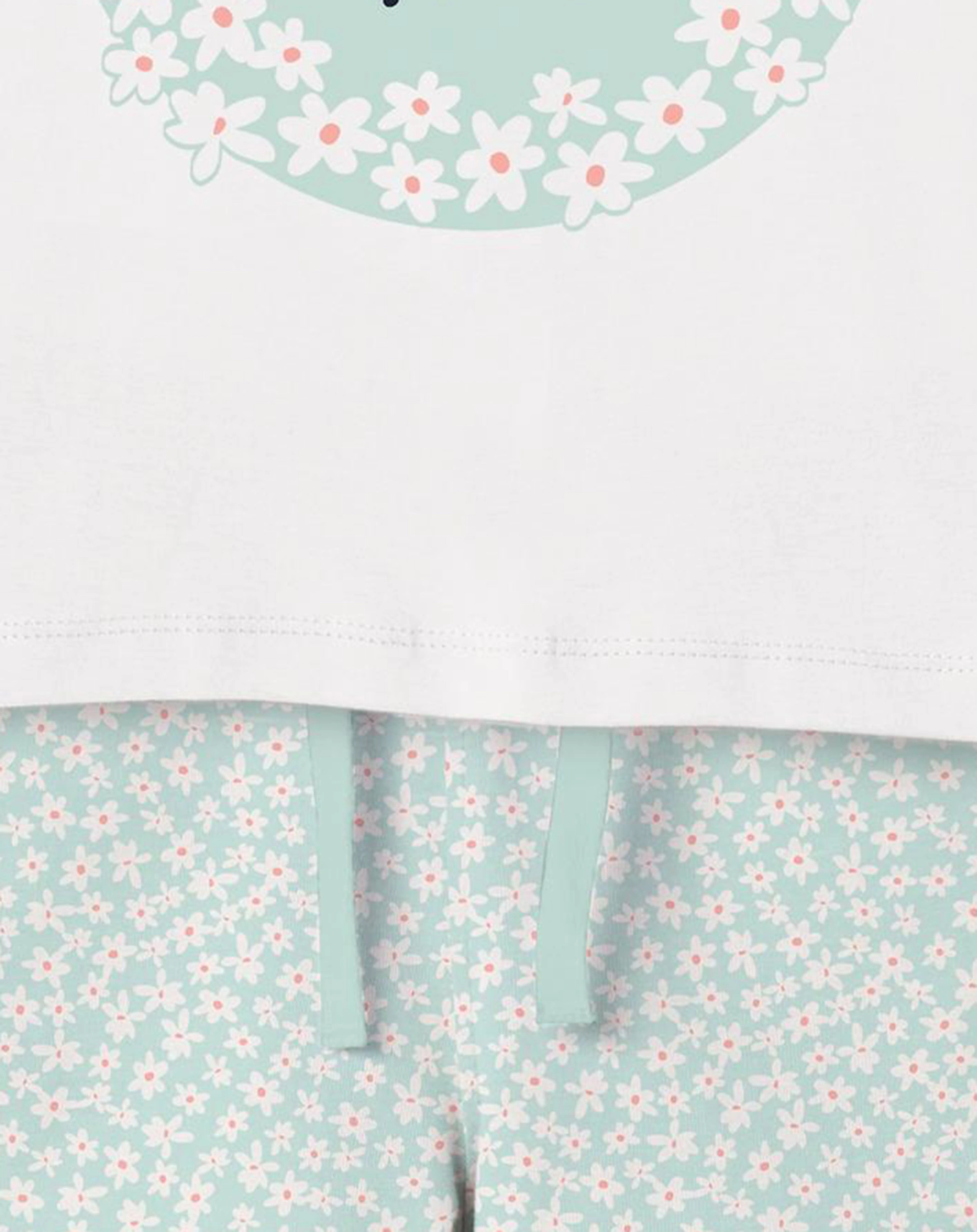 T-Shirt NMFVIGEA TOUCAN mit Shorts in white alyssum