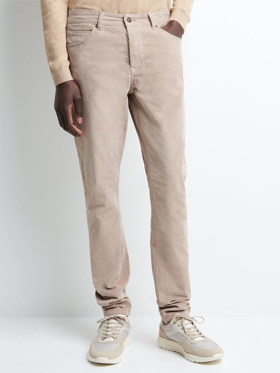 Jean couleur slim en coton élasthane uni
