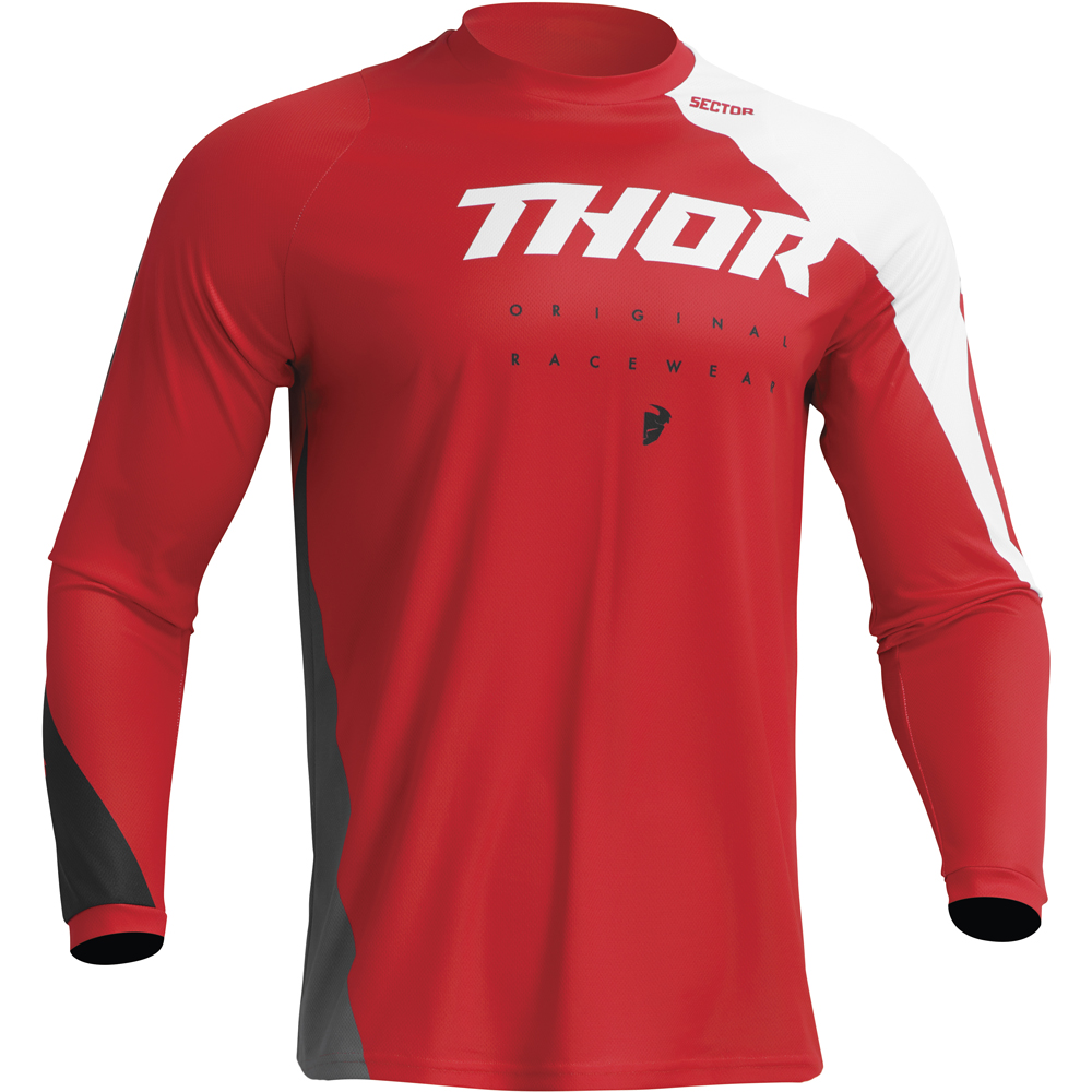 Thor Motocross - Maillot Sector Edge Rouge / Blanc