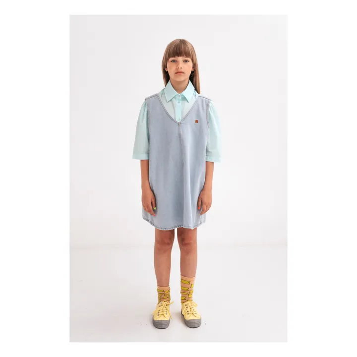Repose AMS Robe Coton Bio Pinafore | Bleu jean