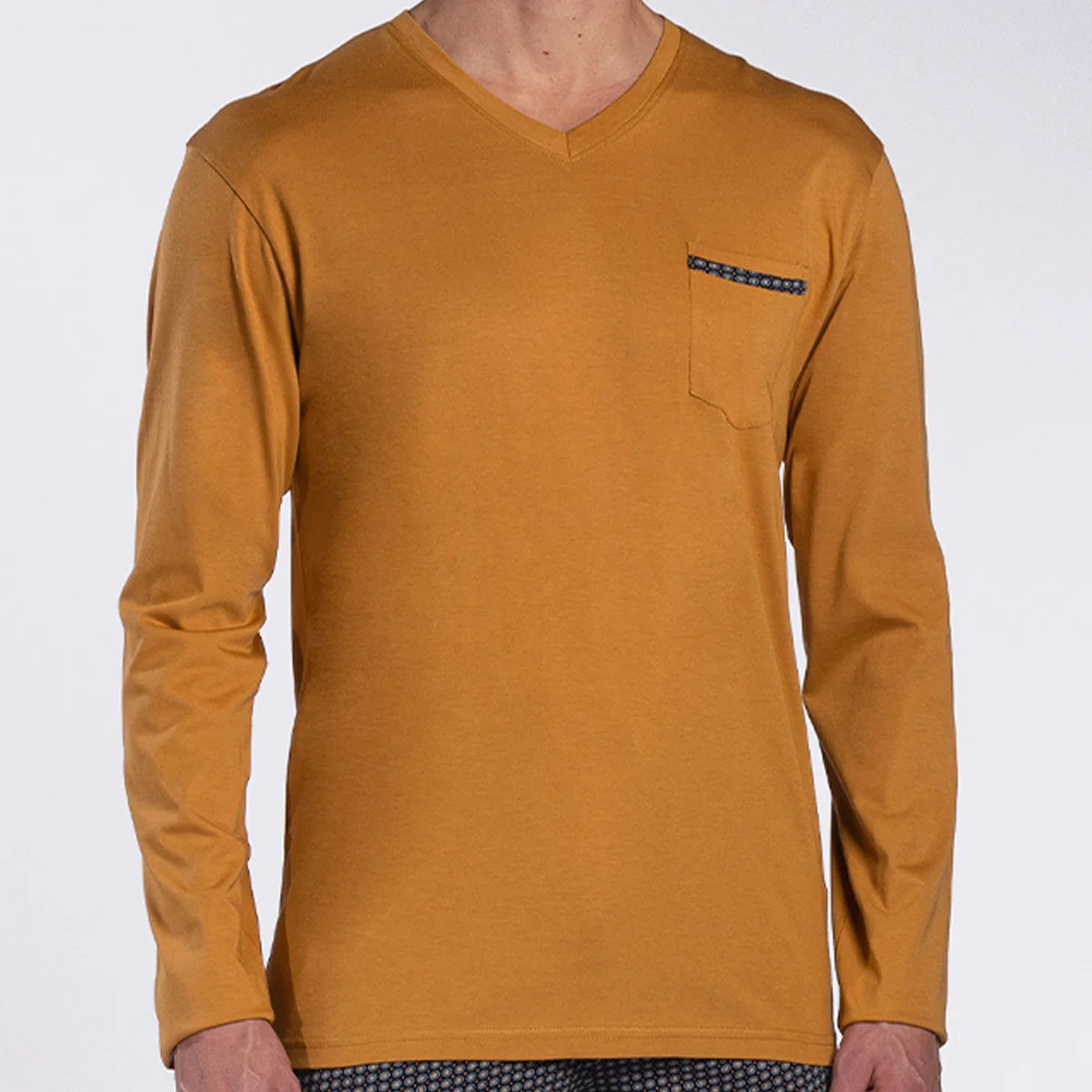 Pyjama homme EPICE jaune/imprimé