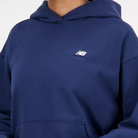 New Balance Sweat à Capuche Athletics French Terry - Bleu Marine Femme