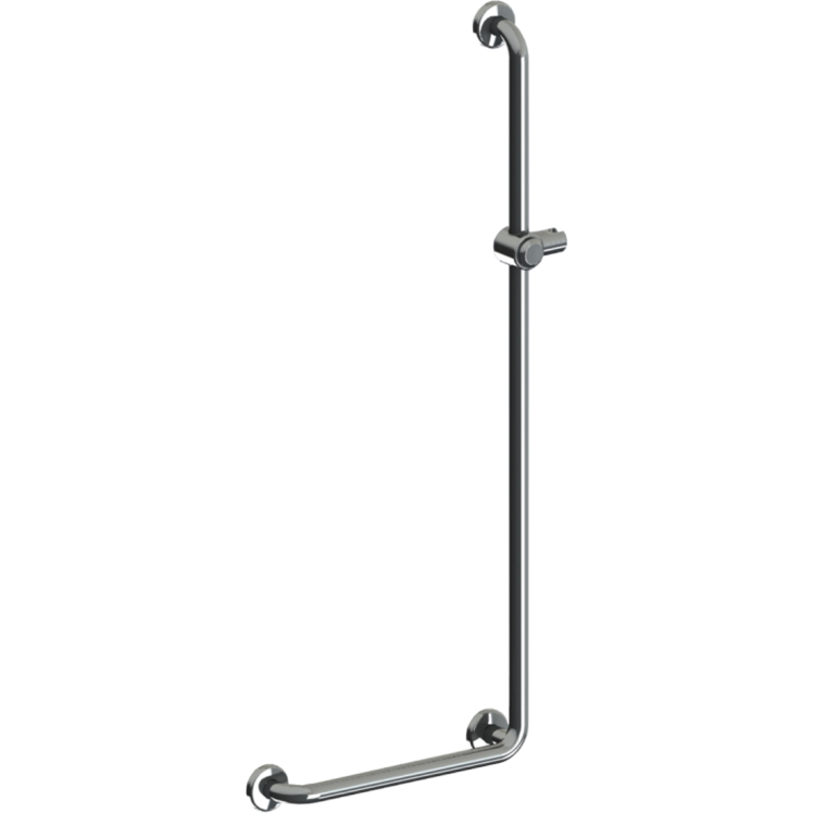 Barre de douche en L - acier inoxydable - 450x1200 mm