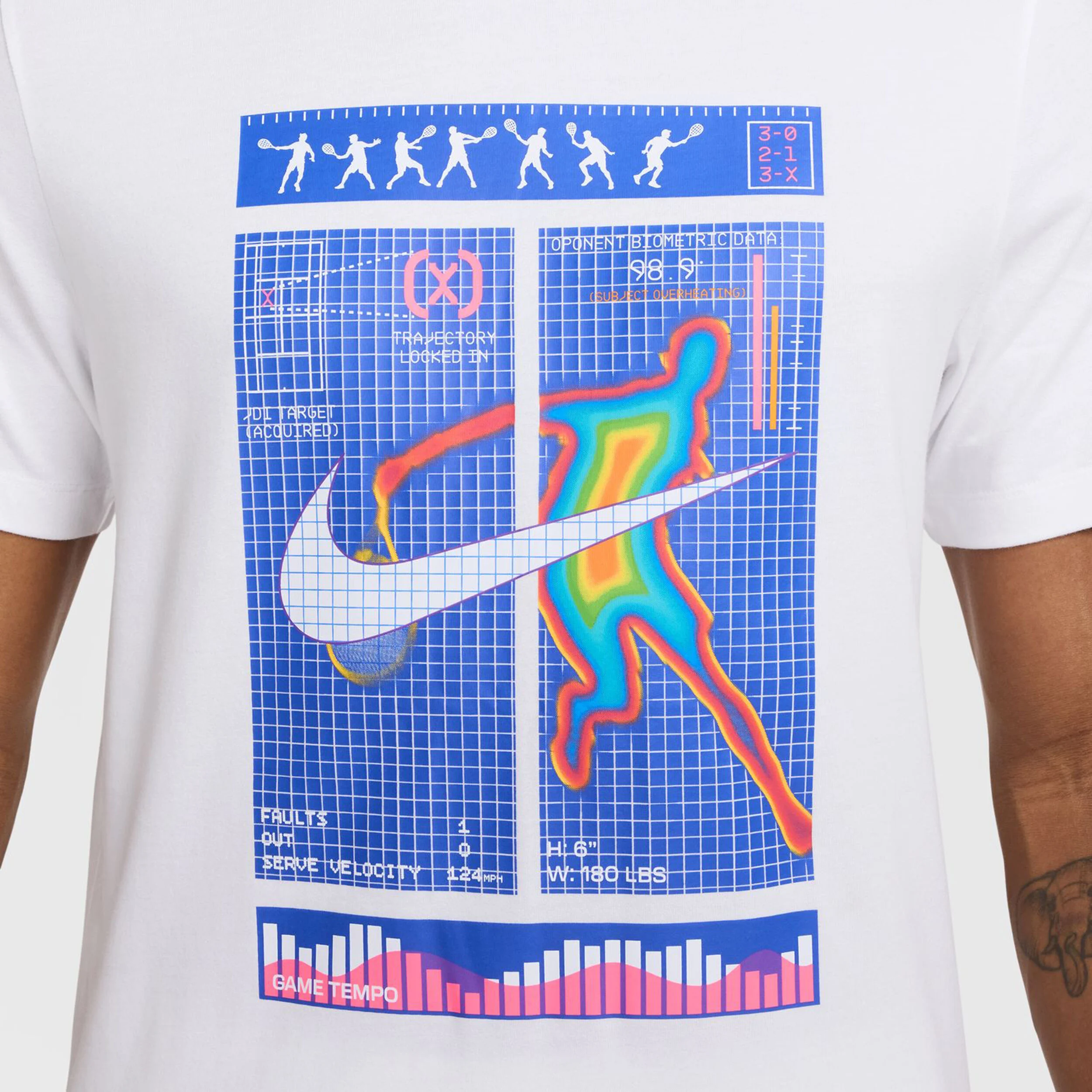 Nike Court Dri-Fit Tee Original Content T-shirt Hommes - Blanc