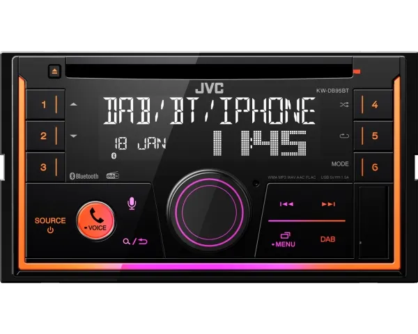 JVC KW-DB95BT - Bil - CD-modtager - in-dash - Double-DIN - 50 watt x 4