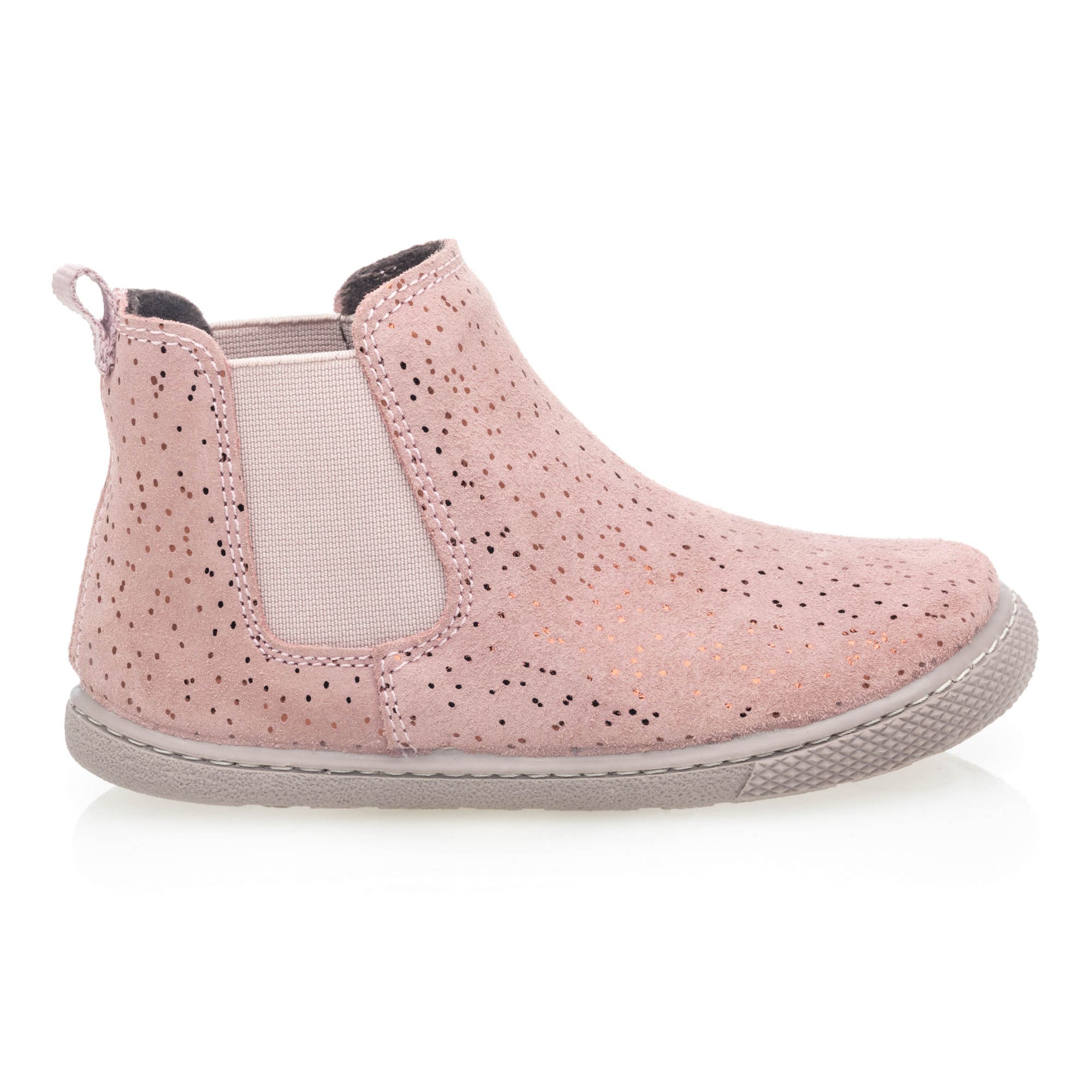 Boots Fille en cuir rose