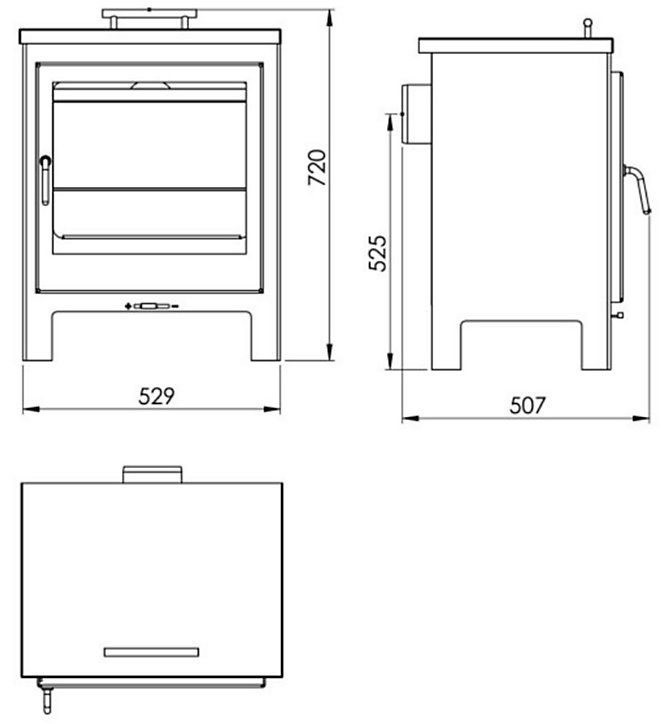 Poêle à bois en acier Panadero Delice ecodesign 8kW 65m²