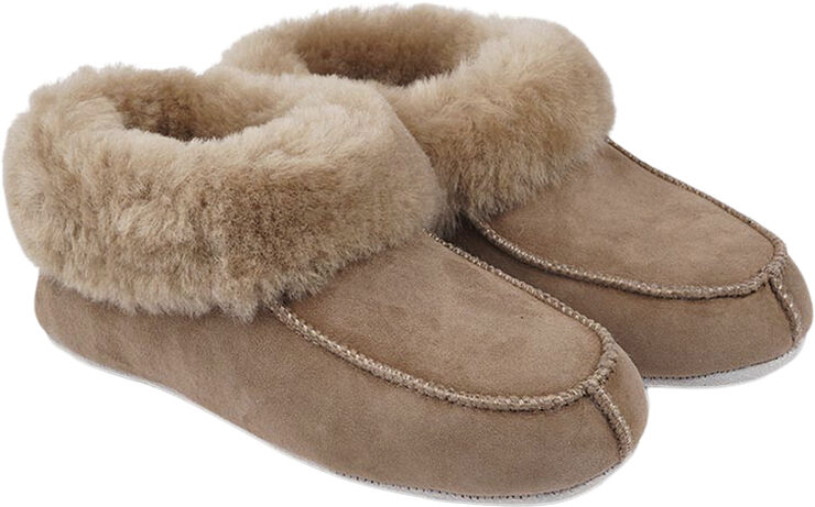 Lovelies API - DOUBLE FACED SHEARLING HIGH SLIPPERS Woodsmoke