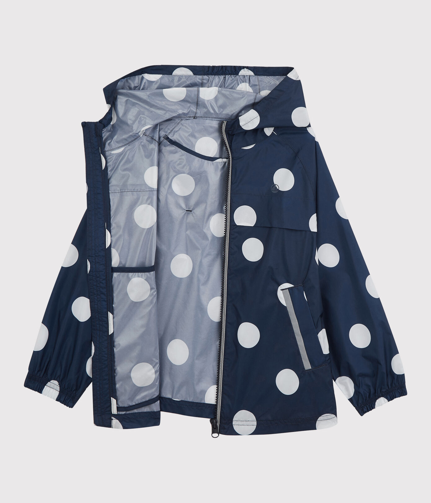 Coupe-vent mi-long polyester recyclé enfant fille