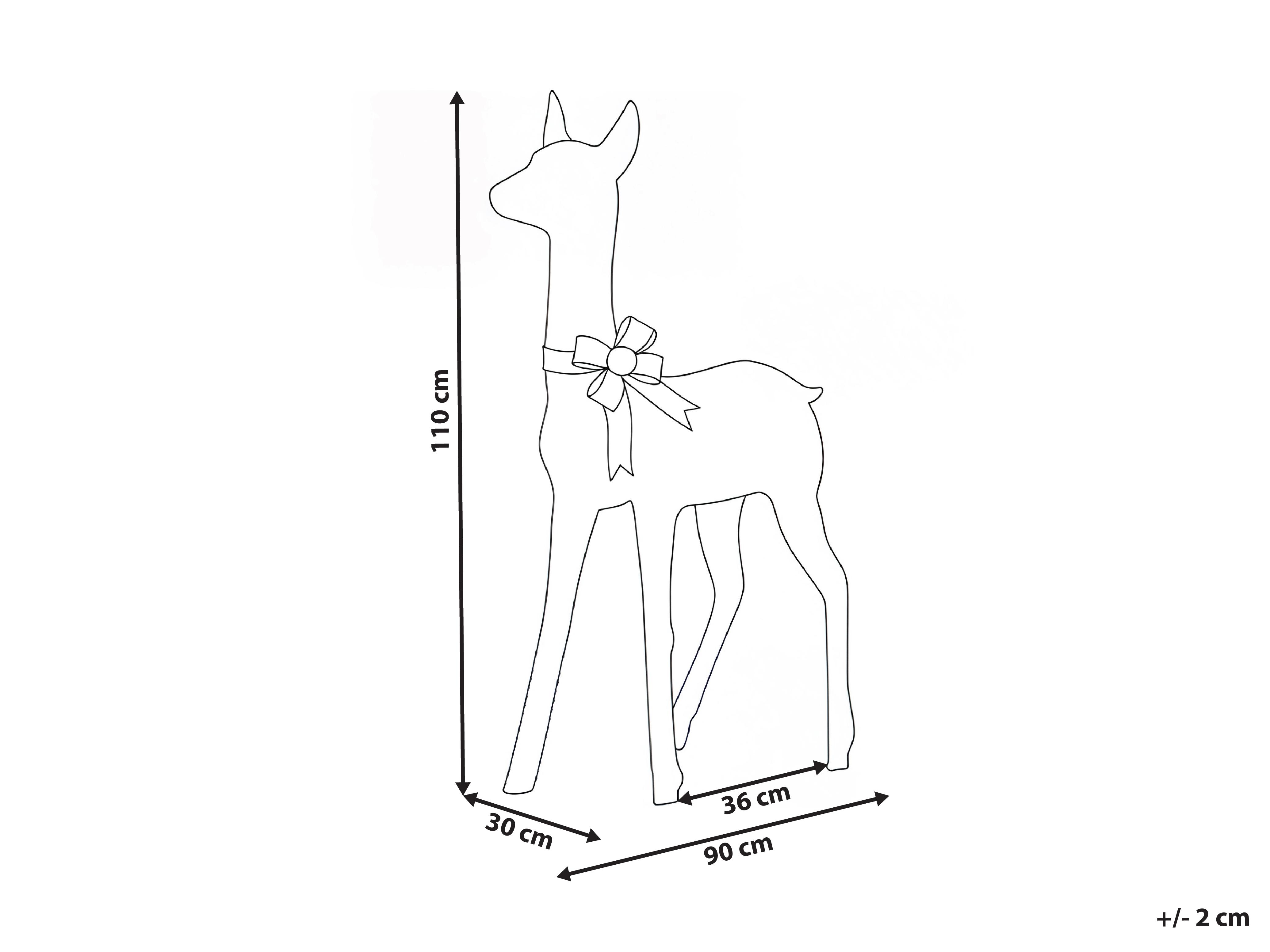 Buitendecoratie LED AURENNE Hert 110 cm Wit