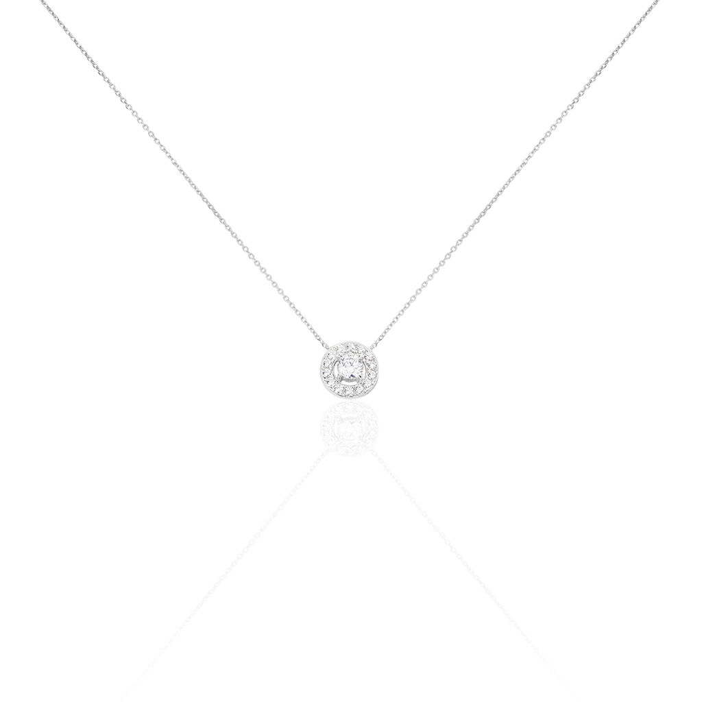Collier Star Or Blanc Oxyde De Zirconium