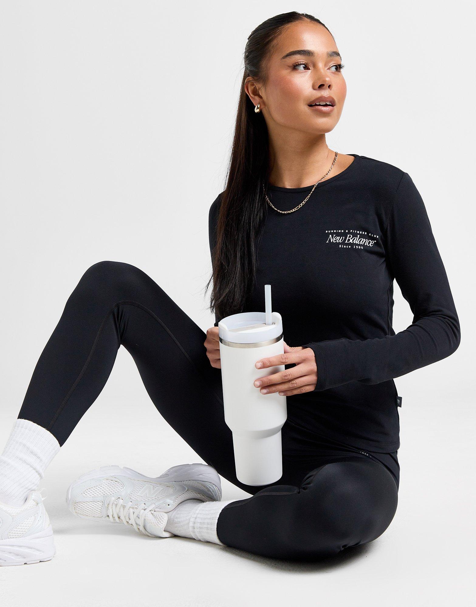 New Balance Haut Manches Longues Script Femme