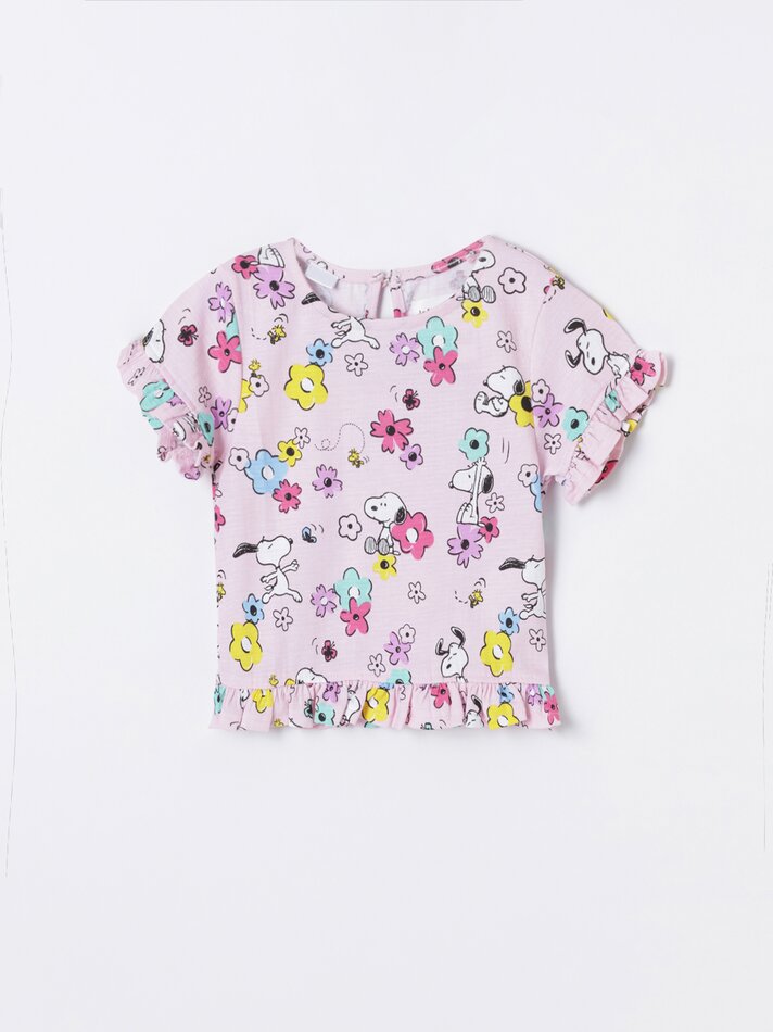 Conjunto de camiseta e shorts Snoopy Peanuts™ - Rosa