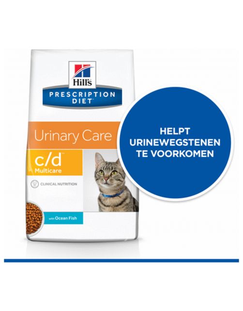 Hill's Prescription Diet C\/D Multicare Urinary Care Zak Oceaanvis - Kattenvoer