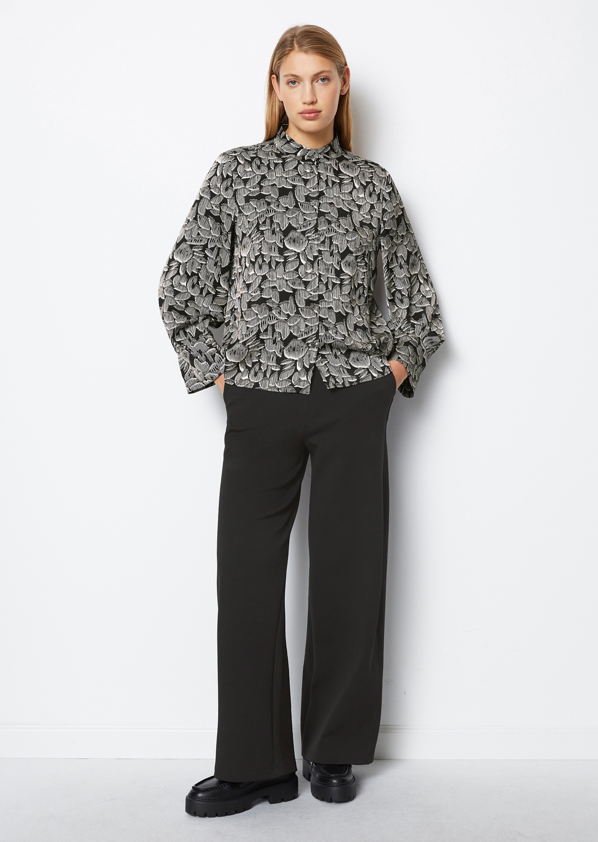 Bluse regularaus Viskose-Satin