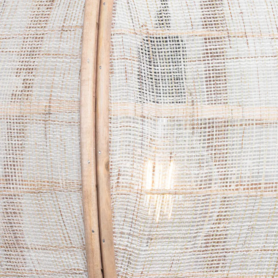 Qazqa hanglampen pascal bruin e27